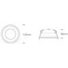 9W LED įleidžiamas šviestuvas, baltas, 3000/4000/5000K, IP65, 10109FD/W/V