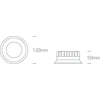 9W LED įleidžiamas šviestuvas, baltas, 4000K, 10109FD/W/C