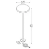 9W LED lauko šviestuvas PIK 160 H 500, juodas, 2700K