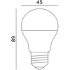 9W LED lemputė MB, E27, balta, 3000K, 180°