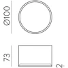 9W LED lubinis šviestuvas ALIS, juodas, 2700/4000K, dimeriuojamas, IP44, P3998070NDP