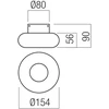 9W LED lubinis šviestuvas ETHOS, juodos/baltos sp., 2700/3000K, dimeriuojamas, 01-4563