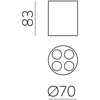9W LED lubinis šviestuvas INVISIBLE, baltas, 3000K, dimeriuojamas, P3980201BDP