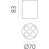 9W LED lubinis šviestuvas INVISIBLE, juodas, 3000K, dimeriuojamas, P3980201NDT