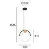 9W LED pakabinamas šviestuvas BRIANA, baltos/juodos/aukso sp., 3000K, 4314700