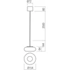 9W LED pakabinamas šviestuvas ETHOS, juodos/baltos sp., 2700/3000K, dimeriuojamas, 01-4676