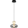 9W LED pakabinamas šviestuvas SIREL, gintaro/dūmų/juodos/bronzos sp., 3000K, 4326700