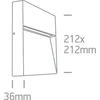 9W LED sieninis šviestuvas, baltas, 3000K, 67360A/W/W