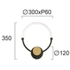 9W LED sieninis šviestuvas BRIANA, baltos/juodos/aukso sp., 3000K, 4314800