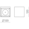 9W LED sieninis šviestuvas HAMAL, antracito sp., 3000K, IP65, A2081000GR