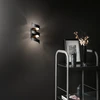 9W LED sieninis šviestuvas HELIX, juodos/aukso sp., 3000K
