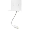 9W LED sieninis šviestuvas MOKA, baltas, 3000K, su USB