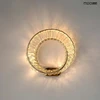 9W LED sieninis šviestuvas WAVE, aukso sp., 3000K