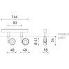 9W LED šviestuvas į magnetines sistemas SIX XS 48V DOUBLE, 23°, baltas, 3000K