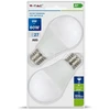 9Wx2vnt/pakuotėje LED lemputės V-TAC, A60, E27, dimeriuojamos per 3 žingsnius, 6400K (šaltai balta)
