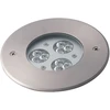 9x1W LED įleidžiamas į grindinį šviestuvas IRIDE, sidabro sp., RGB, dimeriuojamas, IP67