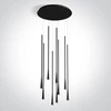 9x5W LED pakabinamas šviestuvas, juodas, 3000K, 63076D/B/W