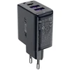 Sieninis įkroviklis Acefast A57 GaN 2xUSB-A+USB-C PD35W EU (juodas)
