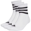 Adidas 3 dryžučių sutvirtintos sportinės vidutinio aukščio kojinės, 3 poros, HT3456
