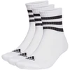 Adidas 3 dryžučių sutvirtintos sportinės vidutinio aukščio kojinės, 3 poros, HT3456