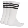 Adidas 3 Dryžuotos Sustiprintos Sportinės Kojinės, 3 poros, baltos ir juodos JZ0532