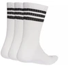 Adidas 3 Dryžuotos Sustiprintos Sportinės Kojinės, 3 poros, baltos ir juodos JZ0532