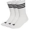 Adidas 3 Dryžuotos Sustiprintos Sportinės Kojinės, 3 poros, baltos ir juodos JZ0532
