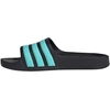 Adidas Adilette Aqua Slides vaikiškos šlepetės juodos ir mėlynos JS2497