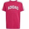 adidas Codes Kolegijos stiliaus grafiniai marškinėliai vaikams rožiniai KA9764