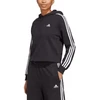 adidas Essentials 3-Stripes French Terry sutrumpintas bliuzonas su gobtuvu moterims IC8767