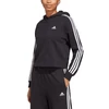 adidas Essentials 3-Stripes French Terry sutrumpintas bliuzonas su gobtuvu moterims IC8767