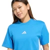 adidas Essentials 3-Stripes medvilniniai moteriški marškinėliai, šviesiai mėlyni, KC5197