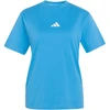 adidas Essentials 3-Stripes medvilniniai moteriški marškinėliai, šviesiai mėlyni, KC5197