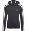 Adidas Essentials 3S Jaunimo džemperis su gobtuvu ir užtrauktuku GQ8356