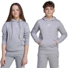 adidas Essentials bliuzonas su gobtuvu vaikams, pilkas JV9995