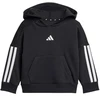 adidas Essentials Joggeriai 3 juostelių Fleece džemperis su gobtuvu Sportinis kostiumas vaikams Juodas JD6484