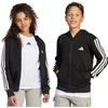 adidas Essentials Vaikiškas džemperis su užtrauktuku, juoda ir balta, JD6494
