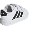 Adidas Grand Court 3.0 vaikiški bateliai, balti, HP3534