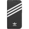 Adidas OR Booklet PU dėklas iPhone 14 Pro - juodai baltas