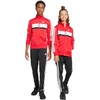 adidas Seasonal Essentials Tiberio 3 juostelių trikotažinis vaikiškas sportinis kostiumas, raudonas ir juodas JI6214