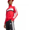 adidas Seasonal Essentials Tiberio 3 juostelių trikotažinis vaikiškas sportinis kostiumas, raudonas ir juodas JI6214