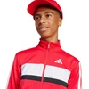adidas Seasonal Essentials Tiberio 3 juostelių trikotažinis vaikiškas sportinis kostiumas, raudonas ir juodas JI6214