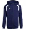 adidas Tiro 26 League sportinis džemperis su užtrauktuku vaikams, tamsiai mėlynas KF3322