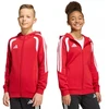 adidas Tiro 26 League sportinis džemperis su pilnu užtrauktuku ir gobtuvu vaikams raudonas KF9101