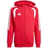 adidas Tiro 26 League sportinis džemperis su pilnu užtrauktuku ir gobtuvu vaikams raudonas KF9101