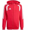 adidas Tiro 26 League sportinis džemperis su pilnu užtrauktuku ir gobtuvu vaikams raudonas KF9101