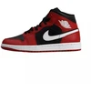 Air Jordan 1 Mid Vyriški krepšinio bateliai Juoda/Raudona/Balta - DQ8426-061