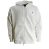 Air Jordan Brooklyn Fleece Jumpman džemperis su užtrauktuku ir gobtuvu, baltas - FV7289-133