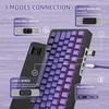 AJAZZ Attack Shark X85 belaidė mechaninė žaidimų klaviatūra, 75%, BT/2.4 GHz/USB-C, RGB, hot-swap