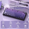 AJAZZ Attack Shark X85 belaidė mechaninė žaidimų klaviatūra, 75%, BT/2.4 GHz/USB-C, RGB, hot-swap